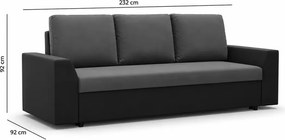 Kanapa Alexa z funkcją spania i pojemnikiem na pościel – stylowa, tapicerowana