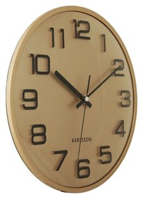 Karlsson 6022GD designerski zegar ścienny złoty, średnica 30 cm
