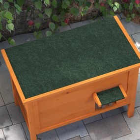 PawHut Domek dla kota, drewniany, izolowany, zasłona, pomarańczowy, 60x60x81,5cm | Aosom PL