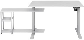 Ergonomiczne białe narożne biurko elektryczne K6-Z47