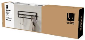 Czarny metalowy wieszak ścienny Cubiko – Umbra