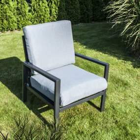 MORISS - aluminiowy fotel ogrodowy z poduszką