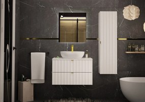 Szafka łazienkowa pod umywalkę nablatową Arcos 07, biały mat, 80 cm - zestaw 1