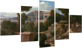 Obraz - Nicolas Poussin, Landscape with Saint John on Patmos, reprodukcje (125x70 cm)