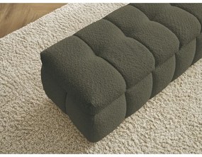 Zielona ławka z materiału bouclé Mont Blanc – Bobochic Paris