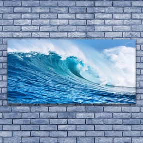 Duży obraz na płótnie Wzburzone Fale pod Niebem