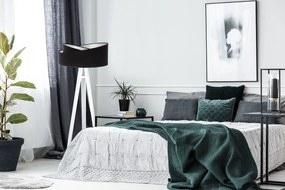Lampa stojąca GEMSTONE czarna/srebrna/biała BPS KONCEPT