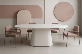 Rozkładany owalny stół Capitolo biały mat Hubertus