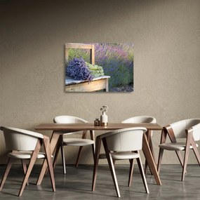 Obraz na szkle - Pęczki lawendy (70x50 cm)