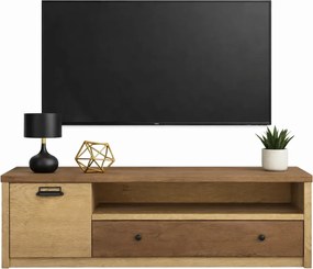 Loftowa szafka RTV dąb cremona + dąb lefkas L8-N02