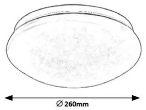 Rabalux 3936 Lucas Lampa sufitowa LED biały, śr. 26 cm