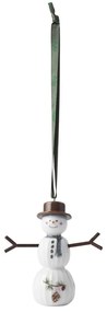 Porcelanowa ręcznie malowana ozdoba świąteczna ø 4 cm Hammershøi Snowman – Kähler Design