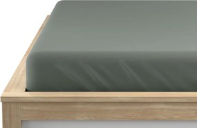 PrzytulneMieszkanie.pl Prześcieradło jersey ciemnozielone 180 x 200 cm