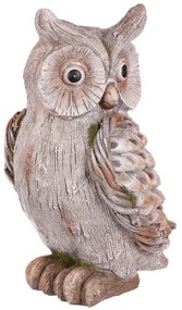 Ozdoba ogrodowa Sowa, szary, 24 x 22 x 40 cm