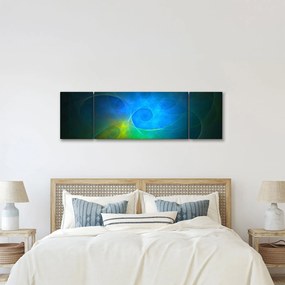 Obraz niebieskiej abstrakcji (170x50 cm)