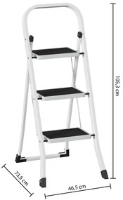 Drabina metalowa 3 stopniowa, 73,5 x 105,3 cm