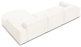 Beżowy narożnik (prawostronny) z materiału bouclé Jodie – Micadoni Home