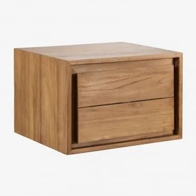 Zestaw Wiszących Mebli Łazienkowych Z Drewna Tekowego Jabari Drewno Tekowe & Without Sink & Bezlusterkowiec & Bez Kranu - Sklum