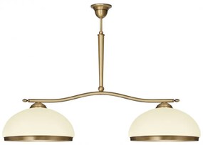 Żyrandol mosiężny z dwoma kloszami YR-S2LE30