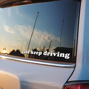 Naklejka na lustro S39 – Just keep driving