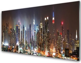 Panel Szklany Światła Nocnego Nowego Jorku