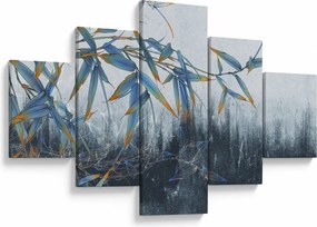 Obraz - Bambus na ścianie (125x70 cm)