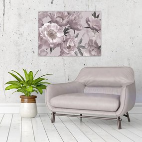 Obraz - Vintage kwiaty piwonii (70x50 cm)