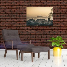 Obraz - Miasto pod mgłą (70x50 cm)