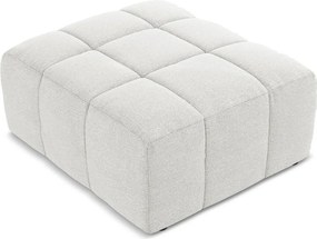 Biały podnóżek z materiału bouclé Aloha – Makamii