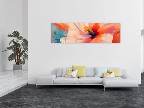 Obraz - Malowany kwiat (170x50 cm)