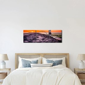 Obraz latarni morskiej (z zegarem) (90x30 cm)