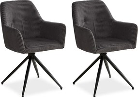 Zestaw krzeseł jadalnianych 57x85x59 cm Szare Nowoczesne Krzesła Jajko z Aksamitnego Materiału