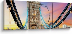 Obraz - Tower Bridge (z zegarem) (90x30 cm)