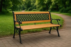 Klasyczna ławka do ogrodu z oparciem E3-Z76