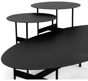 Czarny metalowy stolik 39x120 cm Mira – Spinder Design