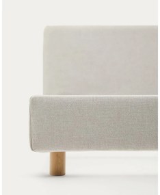 Szare tapicerowane łóżko dwuosobowe bez stelaża 160x200 cm Valma – Kave Home