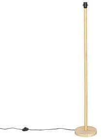 Rustykalna lampa podłogowa drewniana bez klosza - Mels