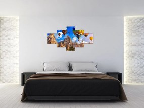 Obraz - Balony na ogrzane powietrze, Kapadocja, Turcja. (125x70 cm)