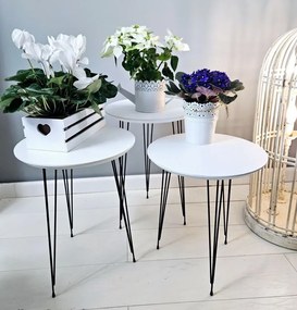 Zestaw 3 okrągłych stolików kawowych