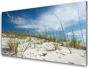 Szkło do Kuchni na Ścianę Złoty Brzeg Oceanu