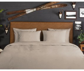 Brązowa flanelowa pościel dwuosobowa 240x220 cm – Good Morning
