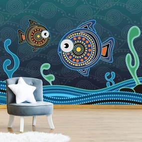 Fototapeta - Ryby malowane (196x136 cm)