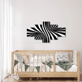 Abstrakcyjny obraz z paskami zebry (125x70 cm)