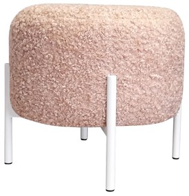 Pufa OLA LOFT ławka podnóżek metal biały Rolf2