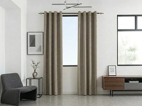 Zasłona zaciemniająca LOOM VELVET 140x250 cm, beżowobrązowa Zawieszanie: Metalowe pierścienie