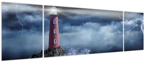 Obraz - Latarnia morska na klifie (170x50 cm)