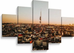 Obraz zachodu słońca nad Žižkov (125x70 cm)
