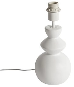 Designerska lampa stołowa biała ceramiczna 15 cm bez klosza - Alisia