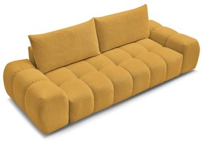 Musztardowa sofa z tkaniny szenilowej 278 cm Everest – Bobochic Paris