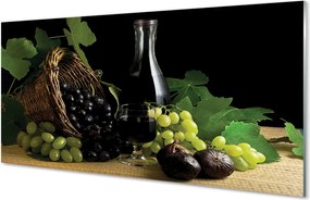 Panel szklany do Kuchni Winiarski Kosz z Winogronami